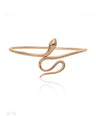 14K Solid Gold Handmade Snake Bangle Bracelet Fine Jewelry