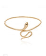 14K Solid Gold Handmade Snake Bangle Bracelet Fine Jewelry