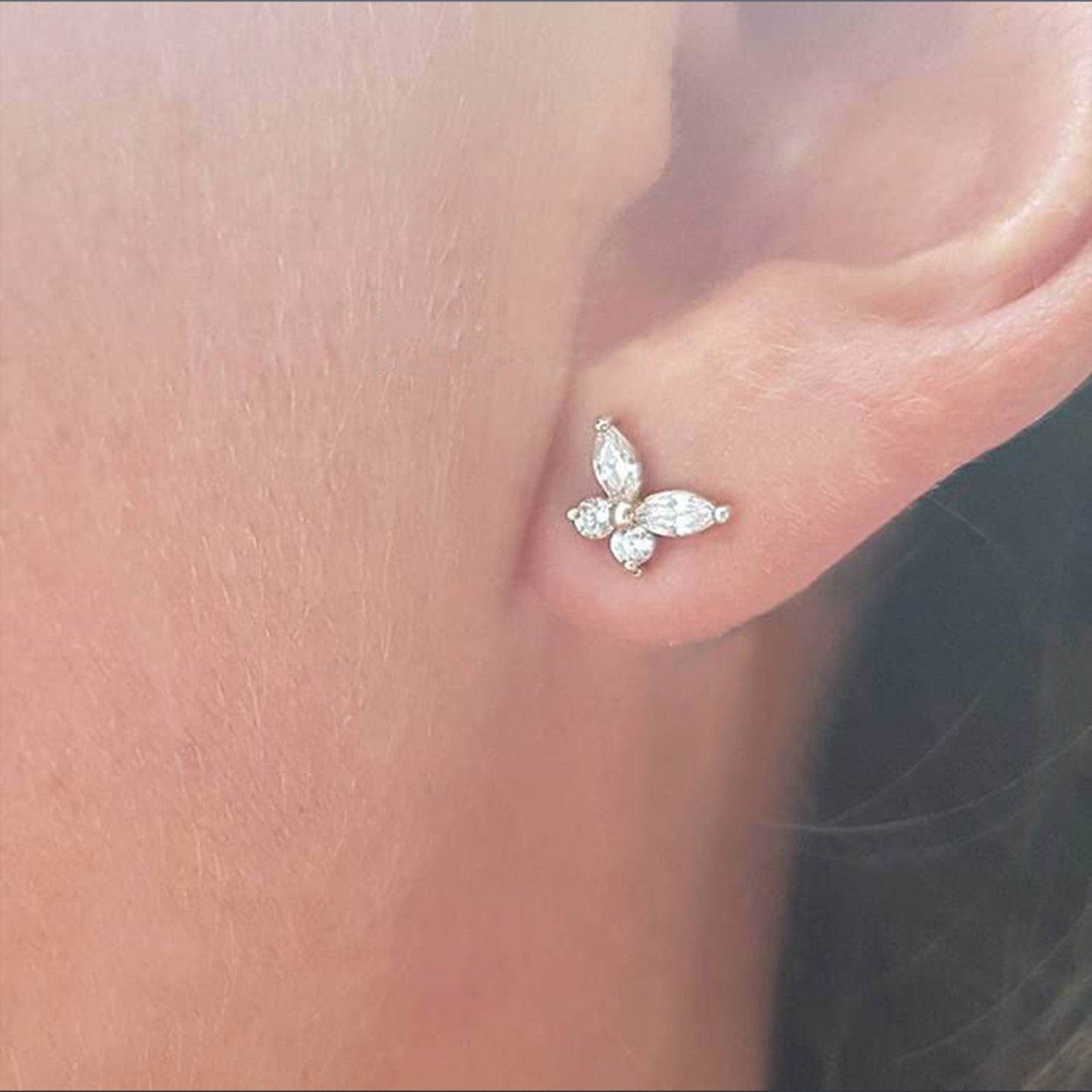 Tiny Butterfly Studs