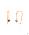 Black Diamond Mini Hoop Earrings