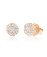 14K Gold 0.38 Ct. Genuine Diamond Round Disc Earrings Fine Jewelry