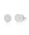 14K Gold 0.38 Ct. Genuine Diamond Round Disc Earrings Fine Jewelry