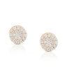 14K Gold 0.38 Ct. Genuine Diamond Round Disc Earrings Fine Jewelry