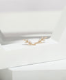 14K Gold 0.10 Ct. Genuine Diamond Leaf Earrings Handmade Fine Jewelry