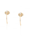 14K Gold 0.06 Ct. Genuine Diamond 12 mm Mini Hoop Earrings Fine Jewelry
