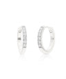 14K Gold 0.18 Ct. Genuine Diamond Tiny Huggie Hoop Earrings Fine Jewelry