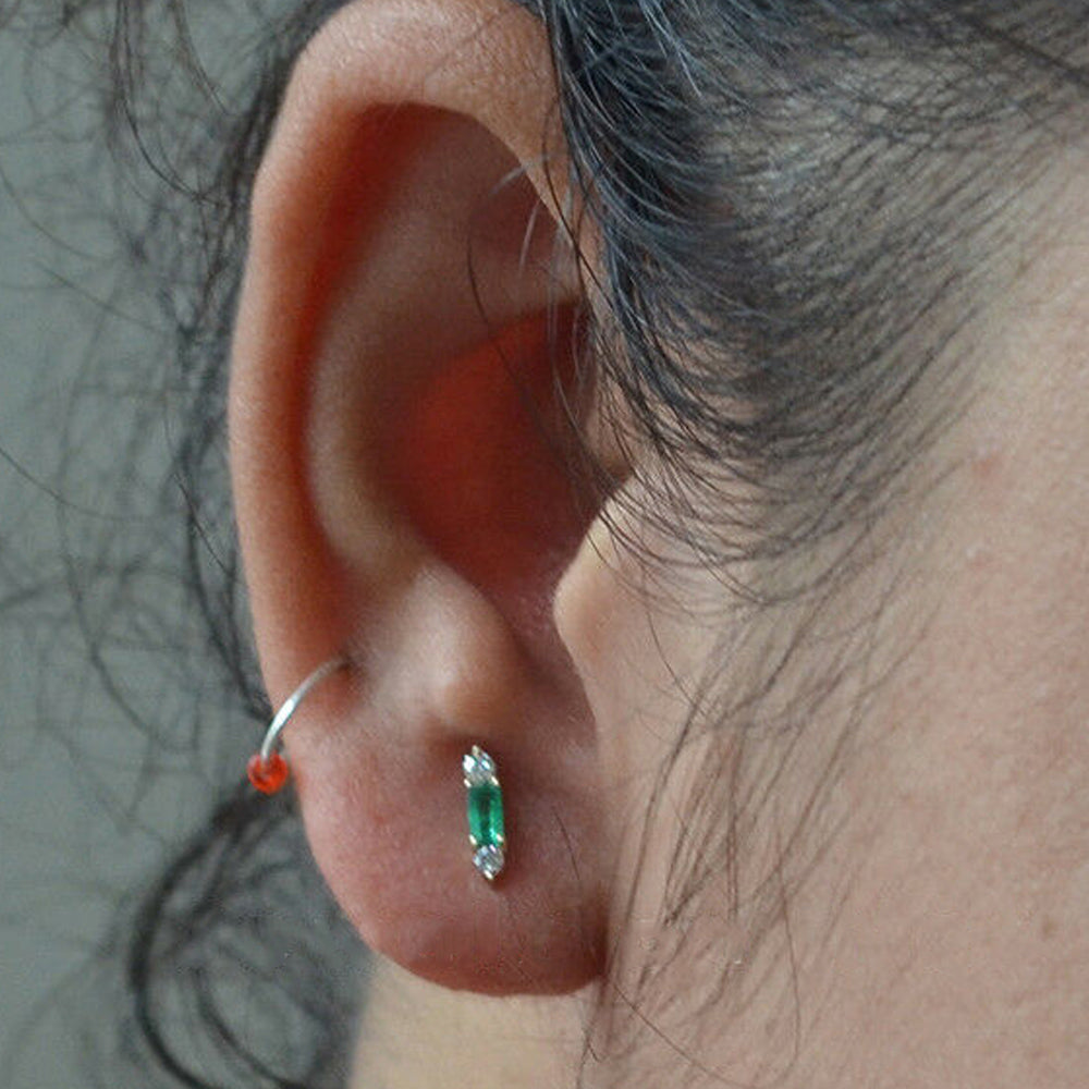 Diamond Emeralds Earrings