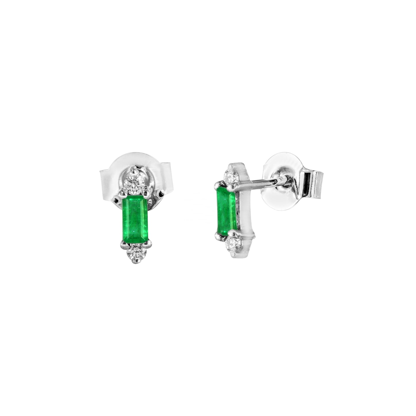 Diamond Emeralds Earrings