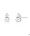 14K Gold 0.09 Ct. Genuine Diamond Minimalist Studs Earrings Fine Jewelry