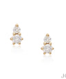 14K Gold 0.09 Ct. Genuine Diamond Minimalist Studs Earrings Fine Jewelry