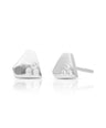 14K Gold 0.03 Ct. Genuine Diamond Mini Triangle Shape Studs Earring Fine Jewelry