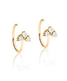 14K Gold 0.22 Ct. Genuine Diamond Wedding Minimal Studs Earrings Fine Jewelry