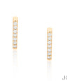 14K Gold 0.21 Ct. Genuine Diamond Triangle Shape Huggie Earrings Fine Jewelry