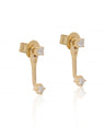 14K Gold 0.20 Ct. Genuine Diamond Wedding Jacket Studs Earrings Fine Jewelry