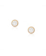 0.10 Ct. Diamond Mini Stud Earrings 14k Yellow Gold VS1 Clarity F Color Jewelry