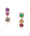 0.15 Ct. Sapphire Gemstone Mini Stud Earrings 14k Yellow Gold Fine Jewelry