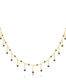 Black Diamond Fringe Necklace|14k Gold