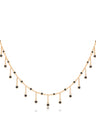 Black Diamond Fringe Necklace|14k Gold