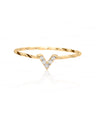 14K Gold 0.05 Ct. Genuine Diamond  Cut Finish Handmade Ring Fine Jewelry