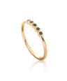 14K Gold 0.12 Ct. Genuine Black Diamond Ring Anniversary Gift Fine Jewelry