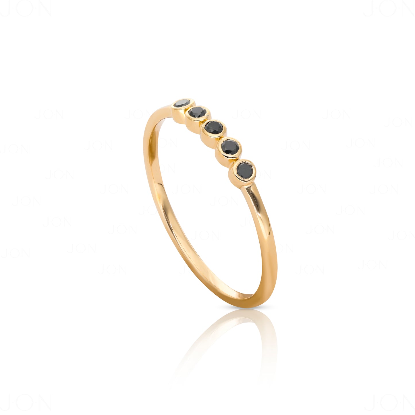 14K Gold 0.12 Ct. Genuine Black Diamond Ring Anniversary Gift Fine Jewelry
