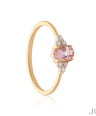 14K Gold Genuine Diamond And Morganite Gemstone Pre-Engagement Ring Fine Jewelry