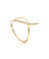 14K Gold 0.11 Ct. Genuine Diamond Delicate Wrap Ring Fine Jewelry Size-3 to 8 US