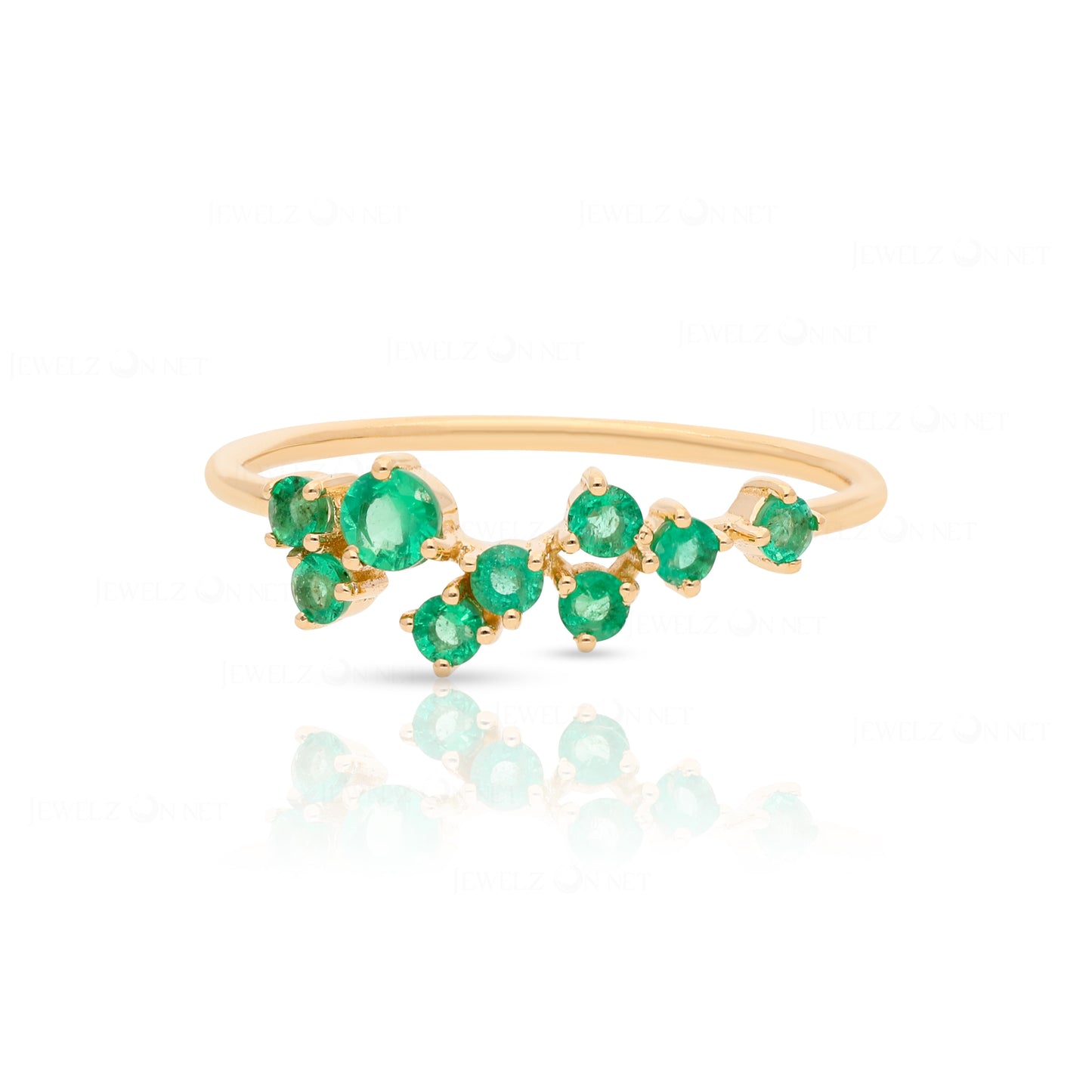 Emerald Crown Creeper Ring