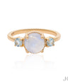 Natural Diamond And Opal Gemstone Ring