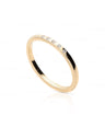 14K Gold 0.05 Ct. Genuine Diamonds Round Engagement Band Ring Fine Jewelry