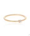 14K Gold 0.03 Ct. Genuine Diamond Simple Engagement Promise Ring Fine Jewelry