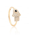 Hamsa Evil Eye Ring