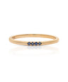 14K Gold Genuine Blue Sapphire Gemstone Wedding Band Ring Fine Jewelry