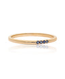 14K Gold Genuine Blue Sapphire Gemstone Wedding Band Ring Fine Jewelry