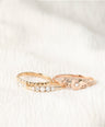 14K Gold 0.02 Ct. Genuine Diamond Love Heart Unique Band Ring Fine Jewelry