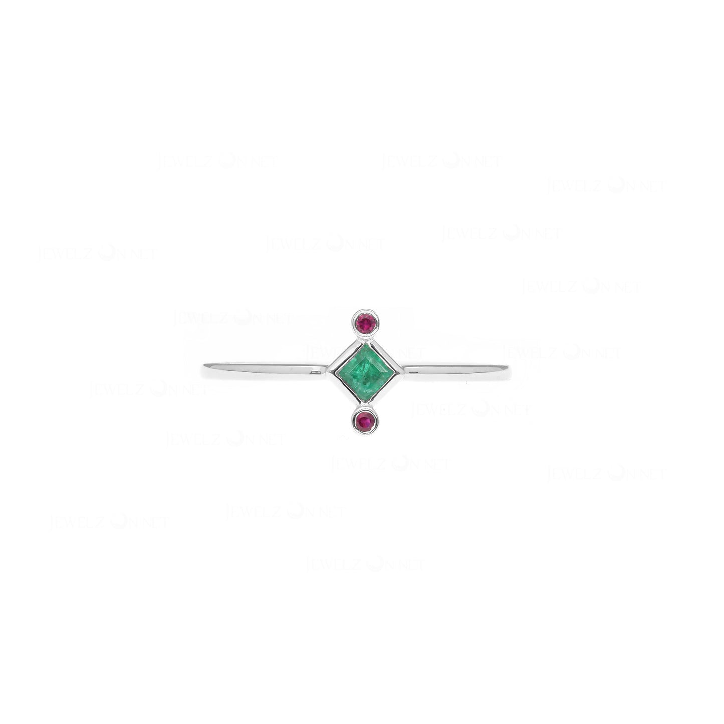 Ruby Emerald Stack Ring