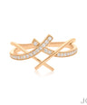 14K Gold 0.17 Ct. Genuine Diamond Cross Design Ring Fine Jewelry Size-3 to 8 US