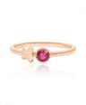 14K Gold 0.35 Ct. Genuine Ruby July Birthstone Art Deco Butterfly Wedding  Ring