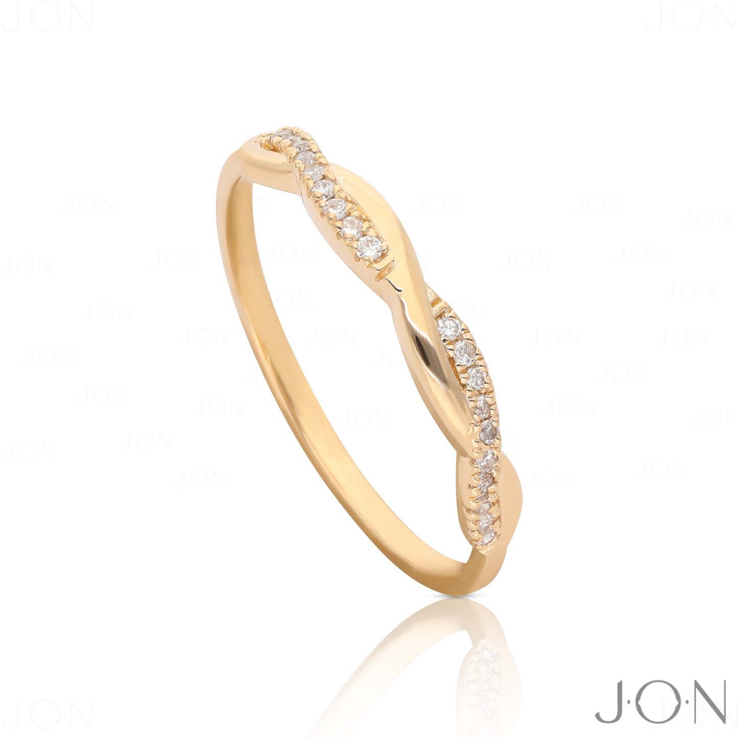 14K Gold 0.10 Ct. Genuine Diamond Wrap Ring For Her Fine Jewelry Size-3 to 8 US