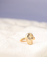 14K Gold 0.03 Ct. Genuine Black Diamond Skull Design Halloween Ring Fine Jewelry