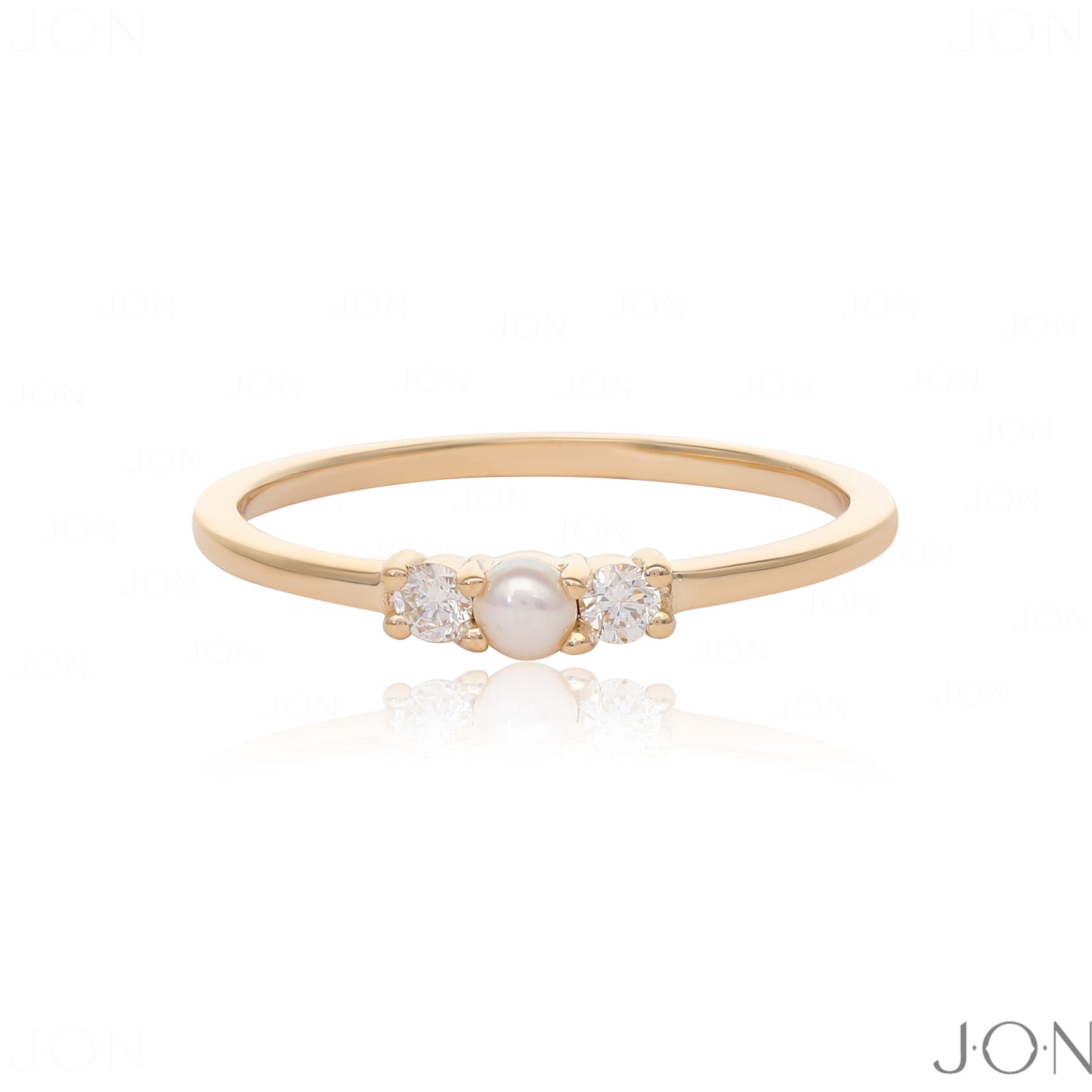 Diamond-Pearl Ring