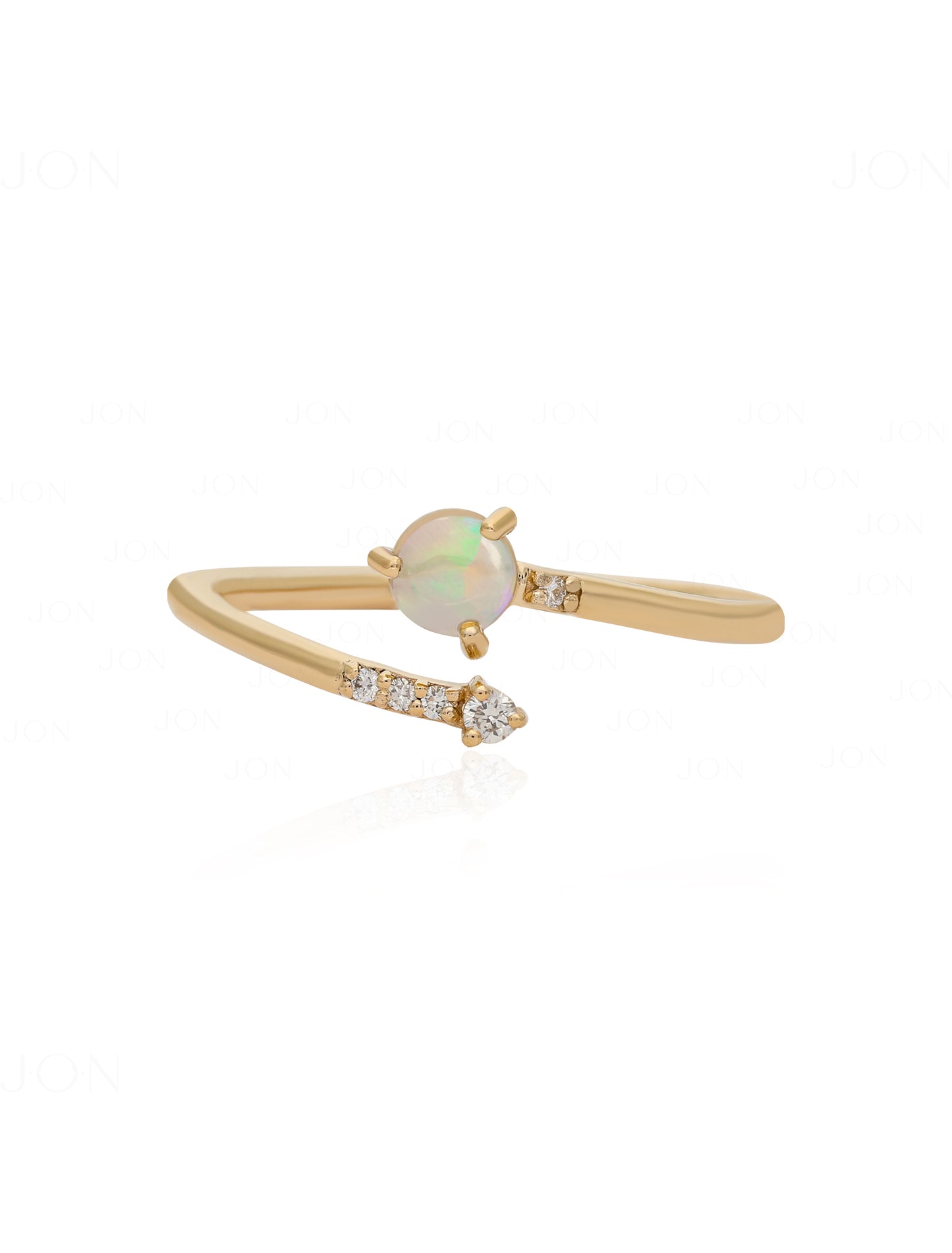 Opal Bypass Ring