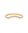 14K Gold 0.05 Ct. Genuine Diamond Curved Wedding Engagement Ring Fine Jewelry