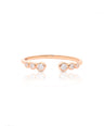 Diamond Minimal Open Cuff Stack Ring