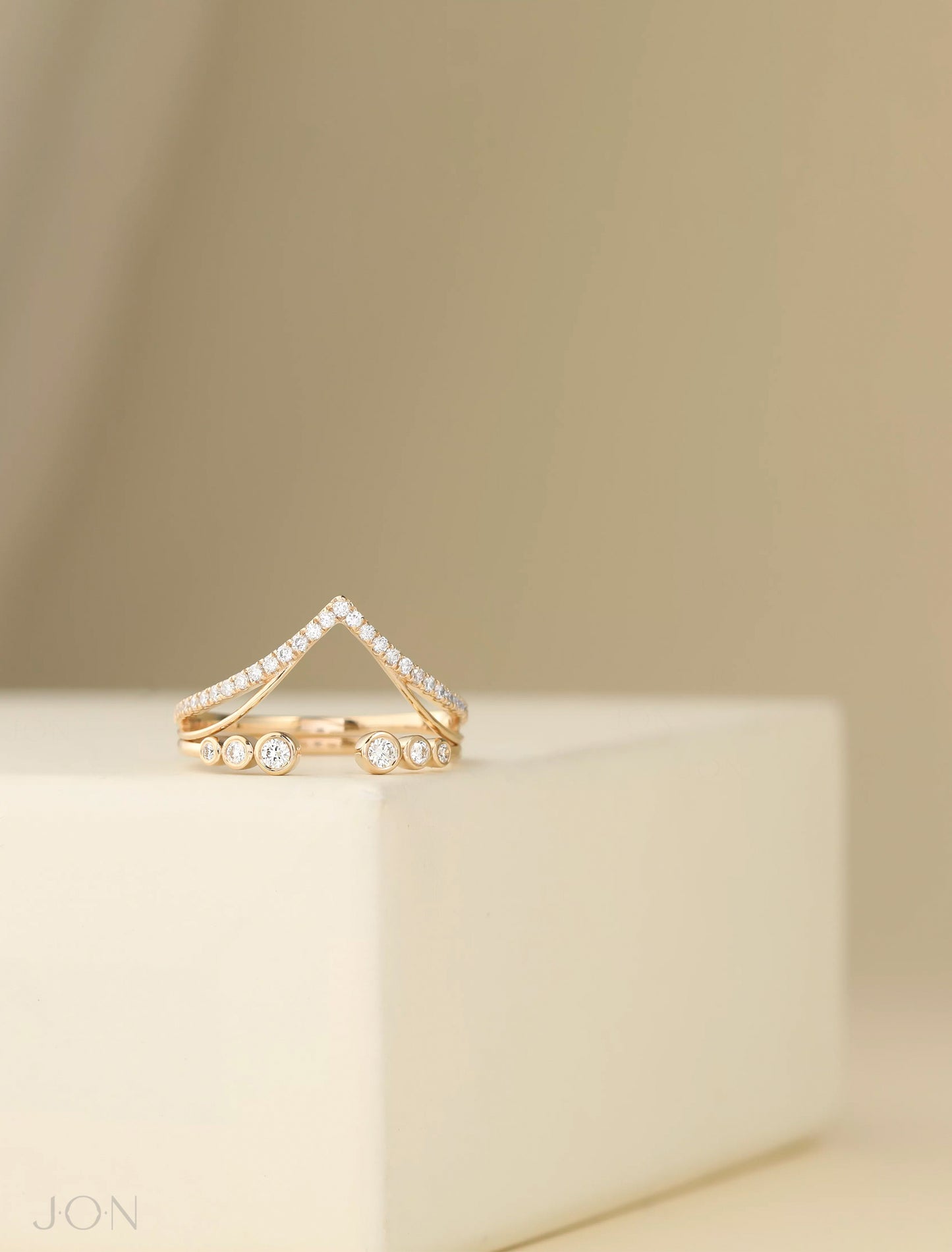 Diamond Minimal Open Cuff Stack Ring