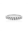 14K Gold 0.22 Ct. Genuine White And Black Diamond Half Eternity Wedding Ring