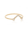 14K Gold 0.09 Ct. Genuine Diamond Minimalist Stacking Ring Fine Jewelry