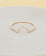 14K Gold 0.09 Ct. Genuine Diamond Minimalist Stacking Ring Fine Jewelry