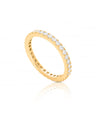 14K Gold 1.25 Ct. Genuine Diamond 2 mm Eternity Wedding Band Ring Fine Jewelry