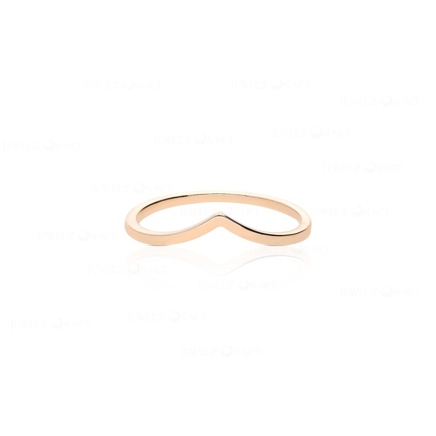 14K Solid Gold Heart Shape Band Ring Wedding Anniversary Engagement Fine Jewelry